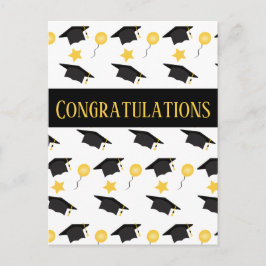 Gefeliciteerd Afstuderen ballons Pet Patroon Briefkaart