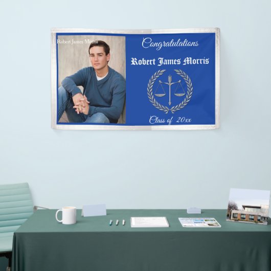 Gefeliciteerd Afstuderen Banner, Schalen van Gerec Spandoek (Beurs)