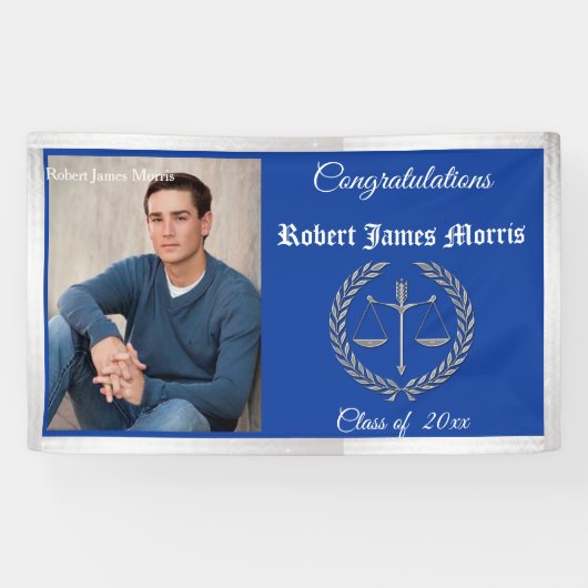 Gefeliciteerd Afstuderen Banner, Schalen van Gerec Spandoek (Horizontaal)