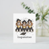 Gefeliciteerd Afstuderen Basset Hound Dogs Briefkaart (Staand voorkant)