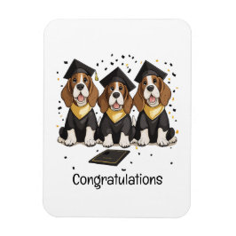 Gefeliciteerd Afstuderen Basset Hound Dogs Magneet
