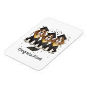 Gefeliciteerd Afstuderen Basset Hound Dogs Magneet (Linkerzijde)