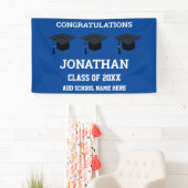 Gefeliciteerd Afstuderen Blauw Afstuderen Spandoek (Insitu)