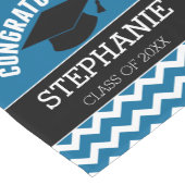 Gefeliciteerd Afstuderen - Blauw zwart Afstuderen Korte Tafelloper (Hoek)