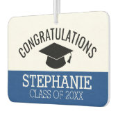 Gefeliciteerd Afstuderen - Blauw zwart Afstuderen Luchtverfrisser (Links)