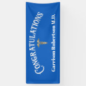 Gefeliciteerd Afstuderen Blue MD Doctor Banner (Verticaal)