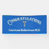 Gefeliciteerd Afstuderen Blue MD Doctor Banner (Horizontaal)