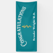 Gefeliciteerd Afstuderen Blue MD Doctor Banner (Verticaal)