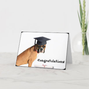 Gefeliciteerd afstuderen Boxer wenskaart Kaart