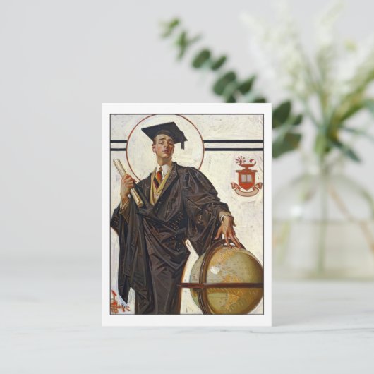 Gefeliciteerd Afstuderen Briefkaart (Staand voorkant)