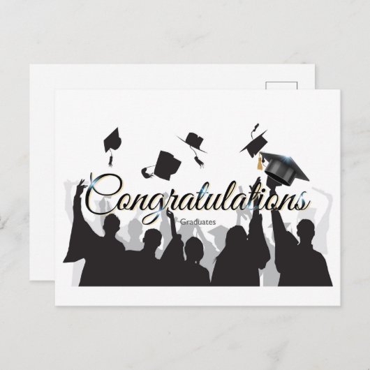 Gefeliciteerd Afstuderen Briefkaart (Voorkant / Achterkant)