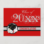 Gefeliciteerd Afstuderen Briefkaart diploma rood 1 (Voorkant)