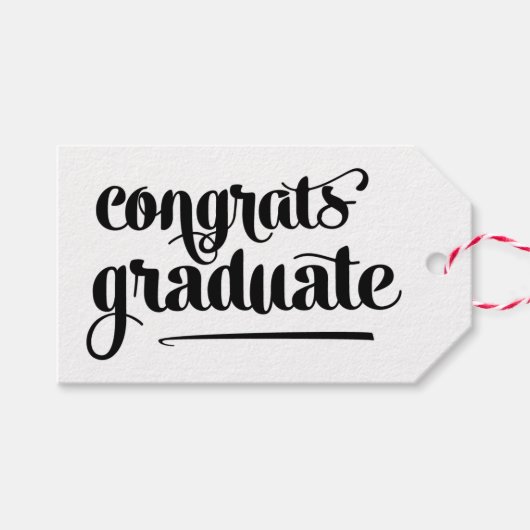 Gefeliciteerd afstuderen cadeau labels cadeaulabel (Voorkant (Horizontaal))