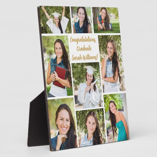Gefeliciteerd Afstuderen collage foto Fotoplaat (Zijkant)