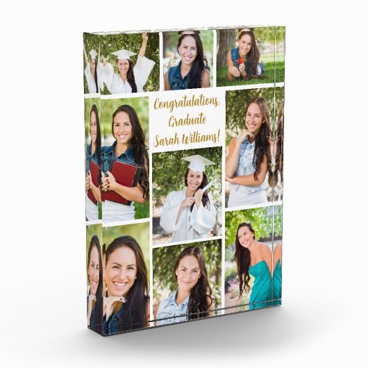 Gefeliciteerd Afstuderen Collage Modern Gift Fotoblokken (Links)