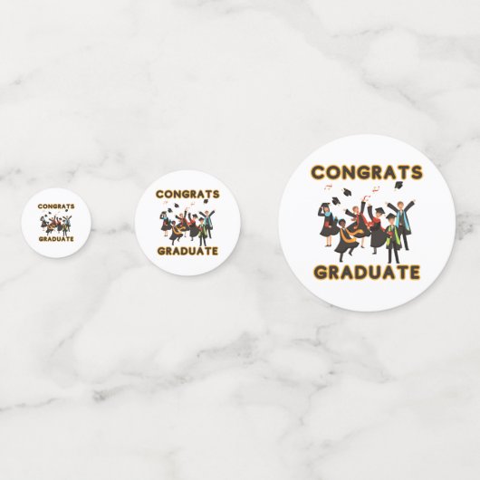 Gefeliciteerd Afstuderen Confetti (Achterkanten)