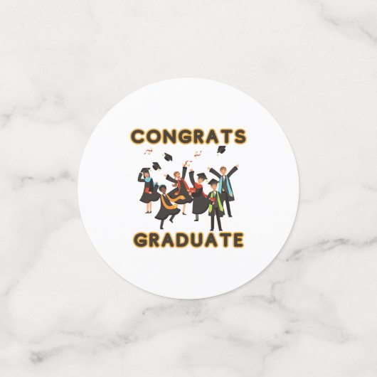 Gefeliciteerd Afstuderen Confetti (Kleine voorkant)
