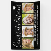 Gefeliciteerd Afstuderen Custom 4 Photo Afstuderen Spandoek (Verticaal)