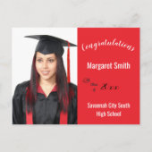 Gefeliciteerd Afstuderen Custom Photo Year School Briefkaart (Voorkant)