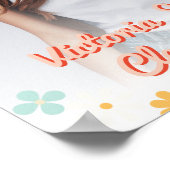 Gefeliciteerd Afstuderen Daisy Photo Sign Poster (Hoek)