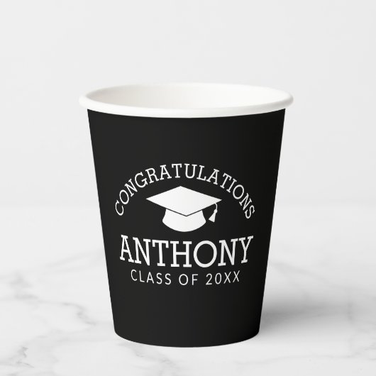 Gefeliciteerd Afstuderen - De Klasse van de Kaart  Papieren Bekers (Voorkant)