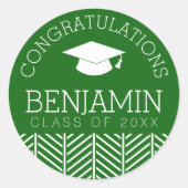 Gefeliciteerd Afstuderen - De partij KAN KLEUR BEW Ronde Sticker (Voorkant)