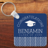 Gefeliciteerd Afstuderen - De partij KAN KLEUR BEW Sleutelhanger (Voorkant)