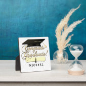 Gefeliciteerd Afstuderen Diploma Afstuderen pet Jo Fotoplaat (Insitu)