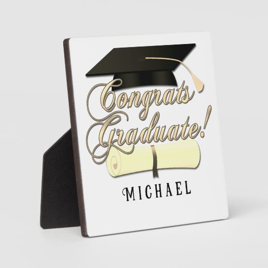 Gefeliciteerd Afstuderen Diploma Afstuderen pet Jo Fotoplaat (Voorkant)