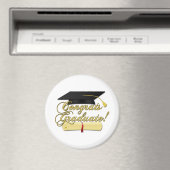 Gefeliciteerd Afstuderen Diploma en Afstuderen pet Magneet (Insitu (Vaatwasser))