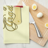 Gefeliciteerd Afstuderen Diploma en Afstuderen pet Theedoek (Quarter Fold)