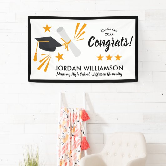 Gefeliciteerd Afstuderen Diploma Pet Graduation Pa Spandoek (Insitu)