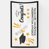 Gefeliciteerd Afstuderen Diploma Pet Graduation Pa Spandoek (Verticaal)