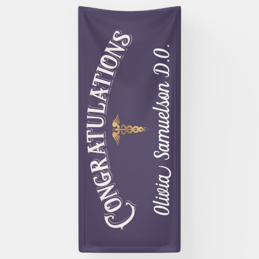 Gefeliciteerd Afstuderen DO Doctor Banner (Verticaal)