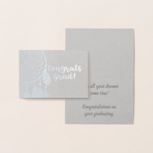 Gefeliciteerd Afstuderen   Drocatcher Folie Kaarten