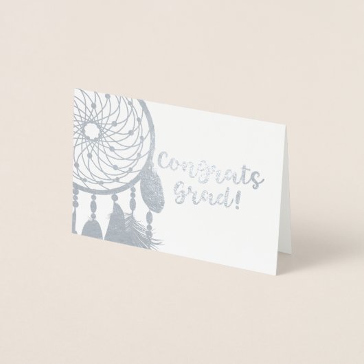 Gefeliciteerd Afstuderen | Drocatcher Folie Kaarten (Voorkant)