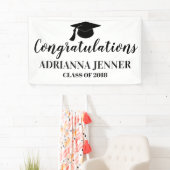 Gefeliciteerd Afstuderen Eenvoudig handgeschreven  Spandoek (Insitu)