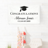 Gefeliciteerd Afstuderen Eenvoudig handgeschreven Spandoek (Insitu)