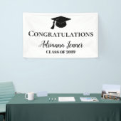 Gefeliciteerd Afstuderen Eenvoudig handgeschreven Spandoek (Beurs)