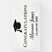 Gefeliciteerd Afstuderen Eenvoudig handgeschreven Spandoek (Verticaal)