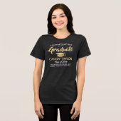 Gefeliciteerd Afstuderen Elegant Modern Afstuderen Tri-Blend Shirt (Voorkant volledig)