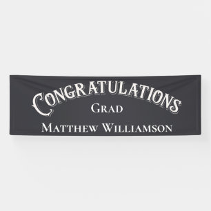 Gefeliciteerd Afstuderen Elegant Spandoek
