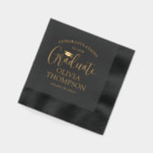 Gefeliciteerd Afstuderen Elegant Trendy Script Folie Servetten (Links)