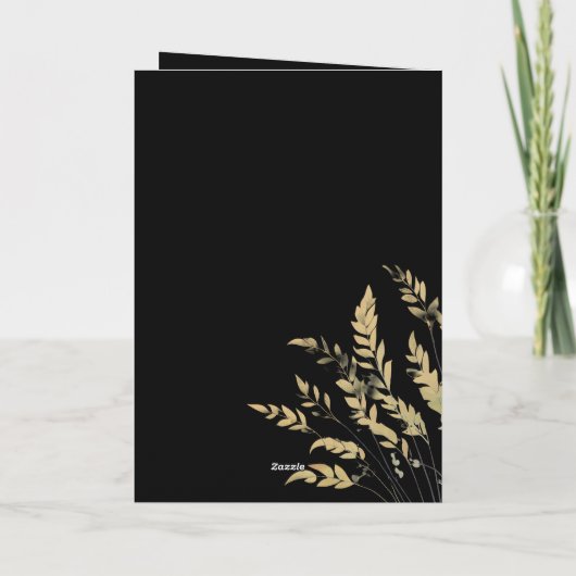 Gefeliciteerd Afstuderen Foliage Afstuderen Foto Kaart (Achterkant)