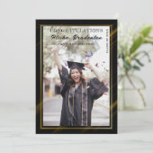 Gefeliciteerd Afstuderen Foto Aankondiging Kaart (Staand voorkant)