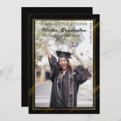 Gefeliciteerd Afstuderen Foto Aankondiging Kaart (Voorkant / Achterkant)