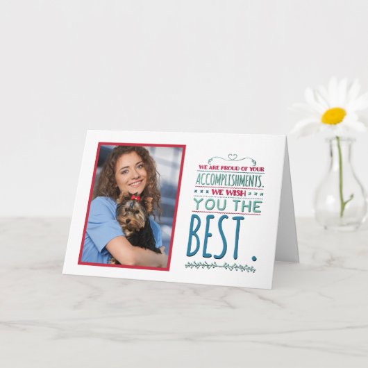 Gefeliciteerd Afstuderen Foto Afstuderen Senior Cl Kaart (Kleine Plant)