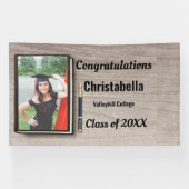 Gefeliciteerd  afstuderen foto ba spandoek (Horizontaal)