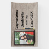 Gefeliciteerd  afstuderen foto ba spandoek (Verticaal)