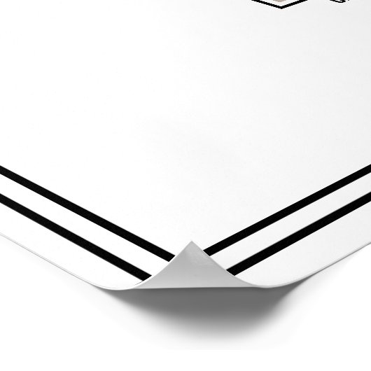 Gefeliciteerd Afstuderen Foto Black Signature Smal Poster (Hoek)